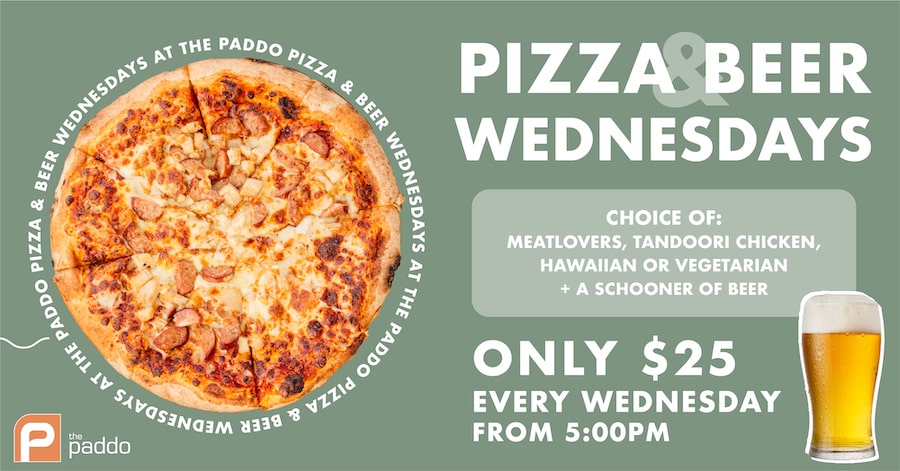 Paddo_What's On_Pizza & Beer Wednesdays-min