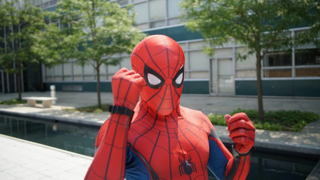 Spiderman costume for corporate costume party.